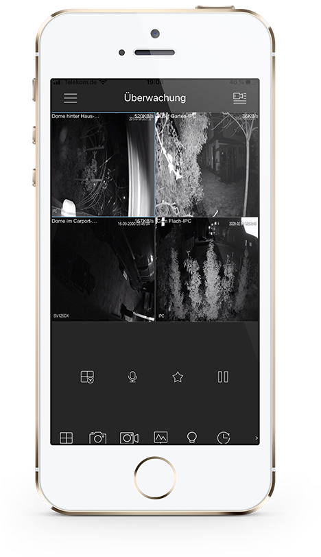 Videoüberwachung mit der Daitem Mobile App